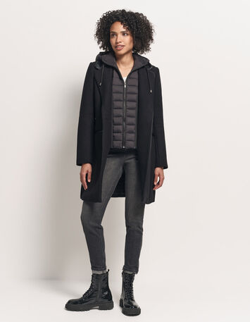 DIDA - Manteau noir avec parmenture amovible-7