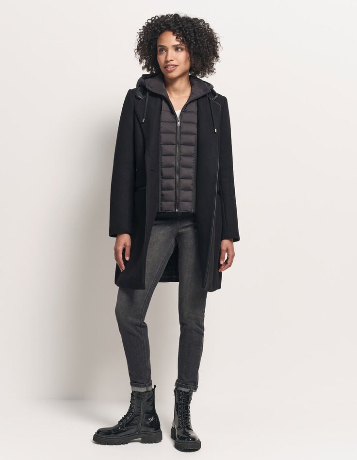 DIDA - Manteau noir avec parmenture amovible-7 DIDA - Manteau noir avec parmenture amovible-7
