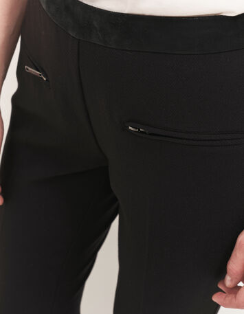 PROSPER - Pantalon de costume noire forme bootcut-5