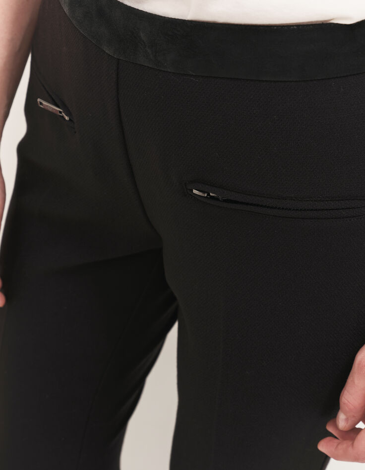 PROSPER - Pantalon de costume noire forme bootcut-5