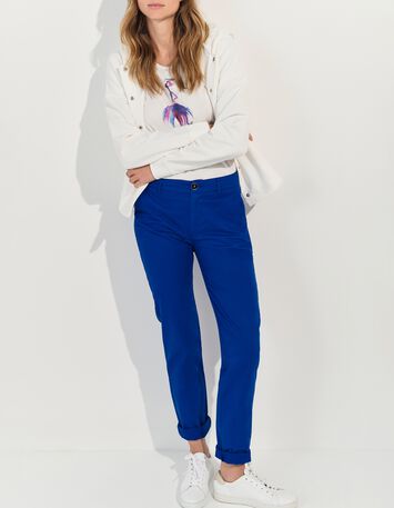 LE EDEN - Pantalon chino bleu surteint -6