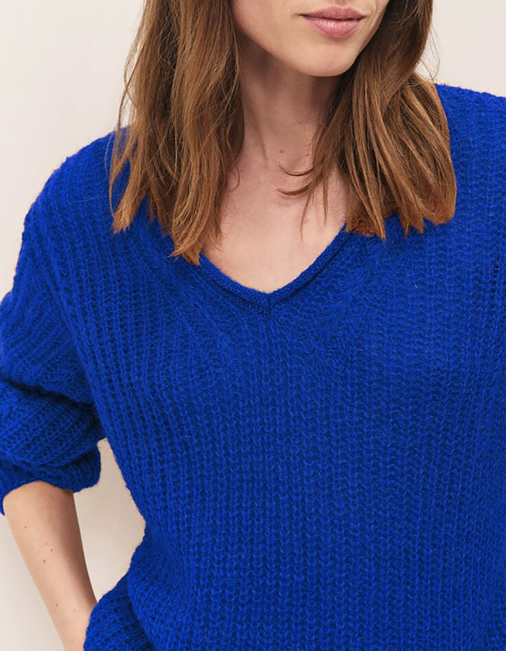 TING - Pull saphir blue tricot fantaisie détails lurex-1 TING - Pull saphir blue tricot fantaisie détails lurex-1