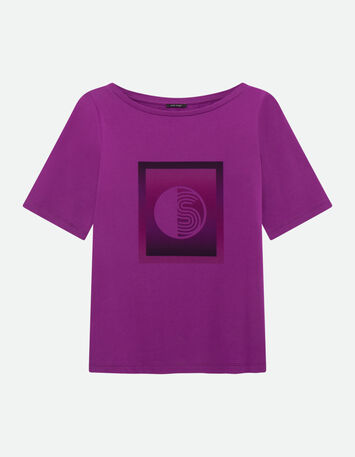 MATHEO - T-shirt violet coton bio monogramme -6