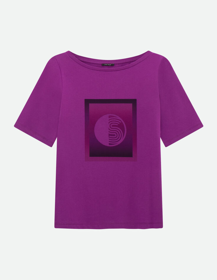 MATHEO - T-shirt violet coton bio monogramme -6