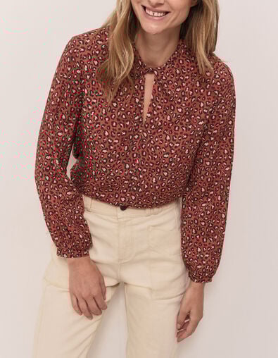 CHABADA - Blouse pumpkin à imprimé safari d'hiver - One Step