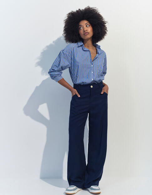 PAULINA - Pantalon droit bleu  - One Step