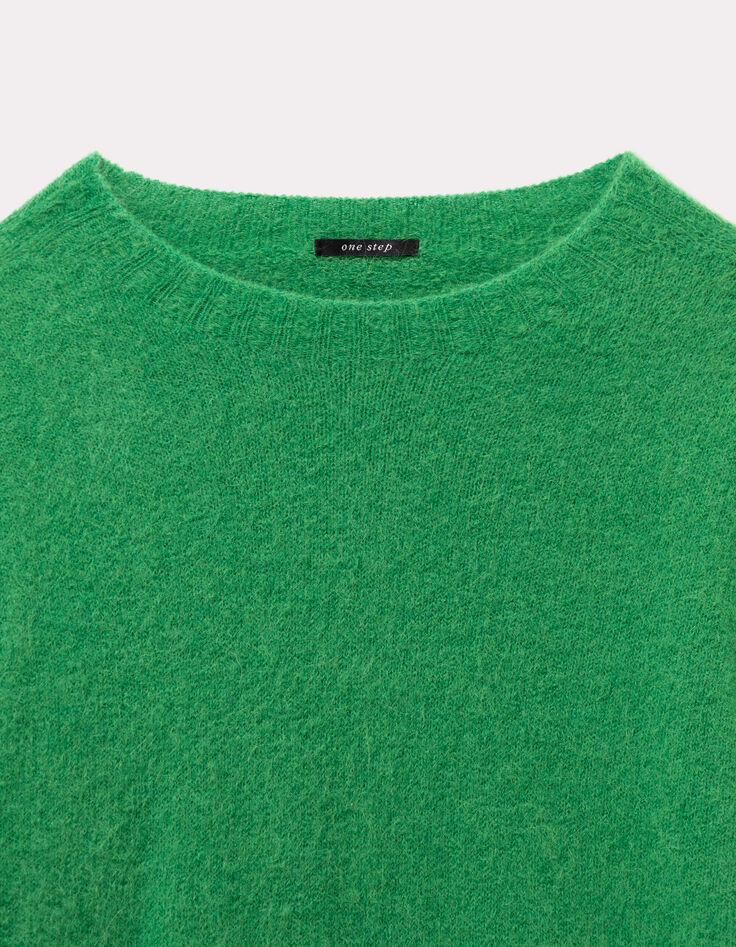 THELMA - Pull vert tricot moelleux-2