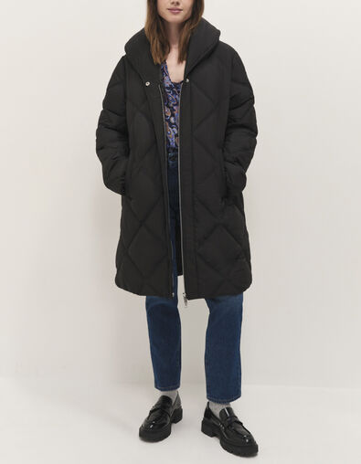 DROP - Doudoune noire à col châle DuPont™ Sorona® - One Step