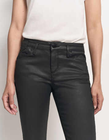 LE INDI - Slim push-up noir enduit-5
