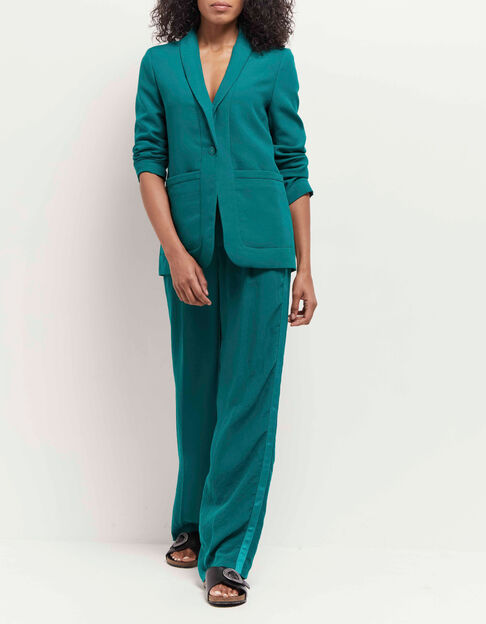 VARA - Veste de costume jungle green en polyester recyclé - One Step