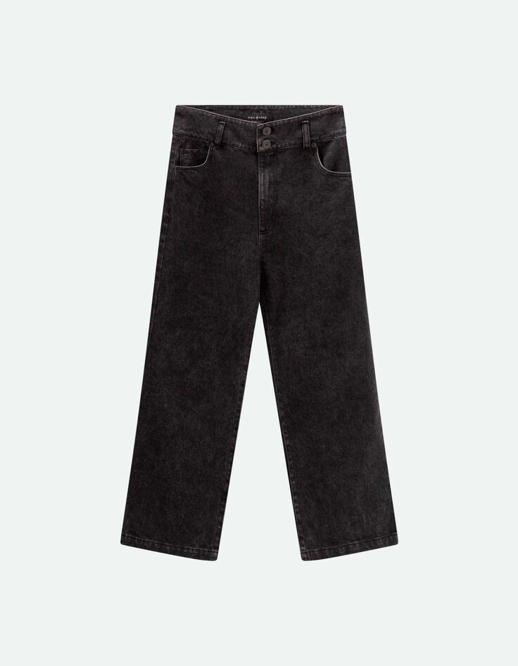 LE CHRISSY - Jean droit medium grey 7/8ème denim waterless-5