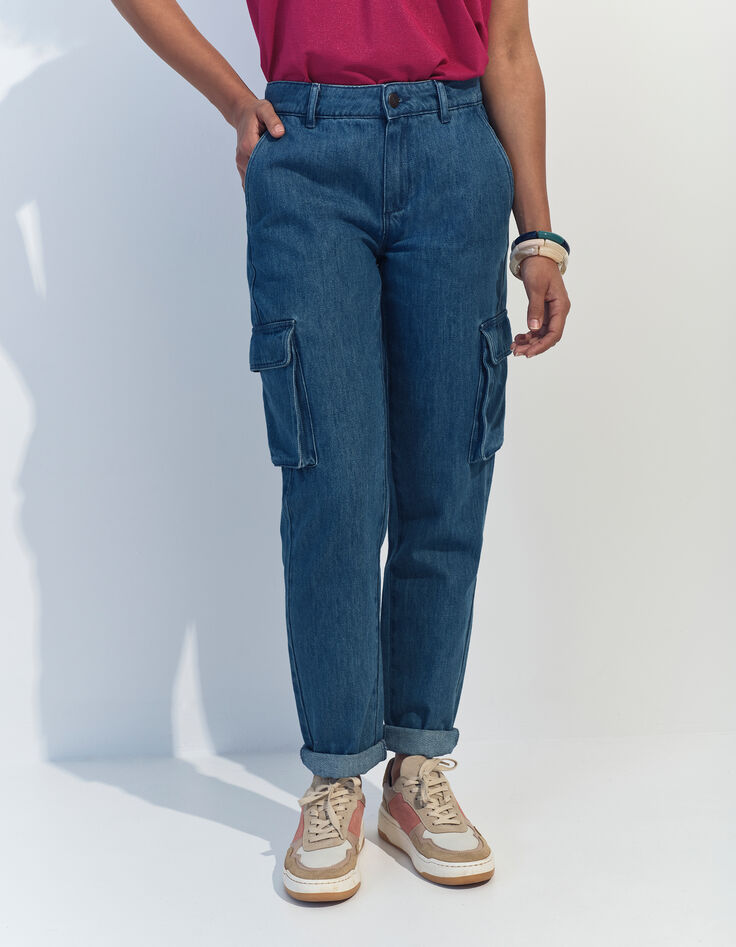 LE ZENDAYA - Jean battle bleu waterless carotte 7/8&egrave;me-1