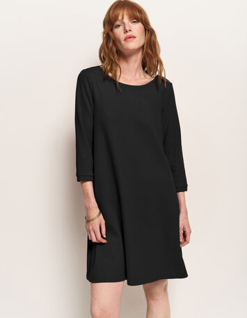 RYM - Robe noire patineuse maille Interlock-1