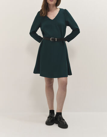 RIOMI  - Robe evergreen fluide forme évasée-4