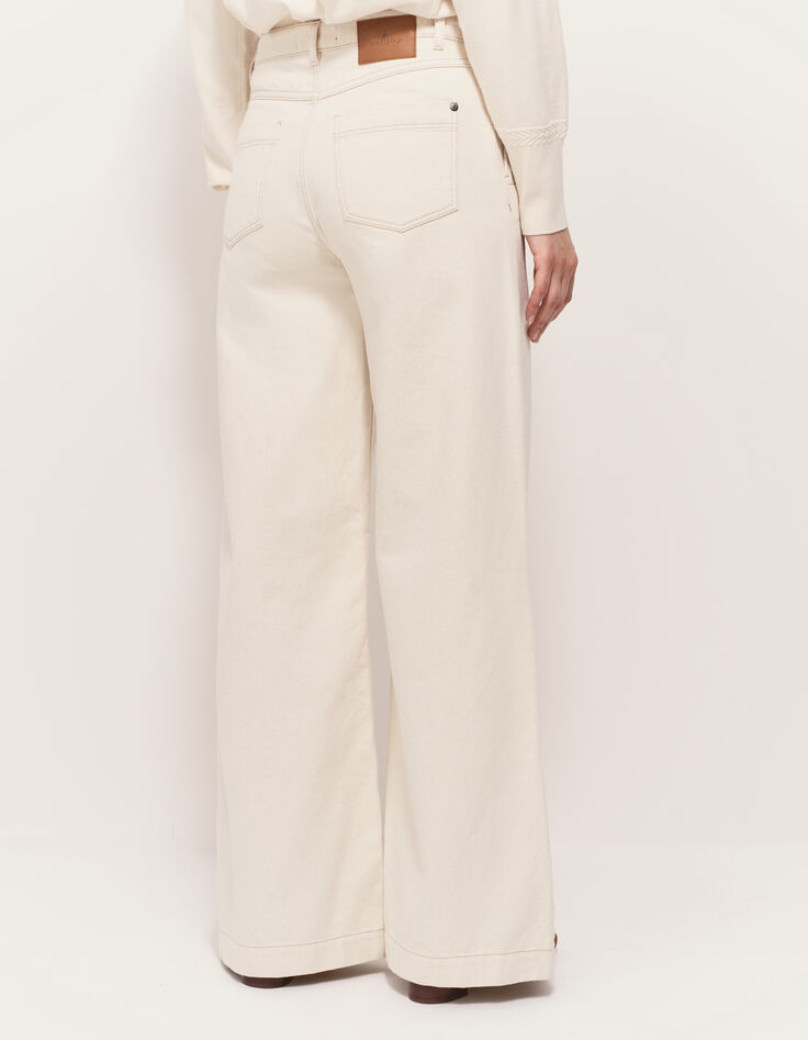 LE HAILEY - Jean flare ivoire waterless-4