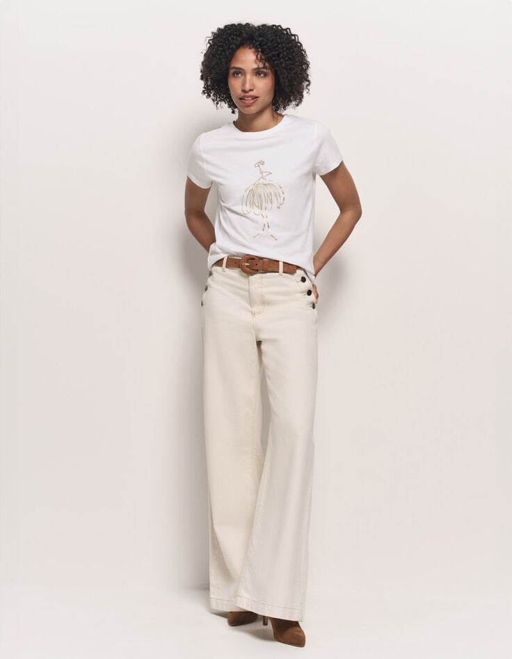 MASTER - T-shirt blanc coton bio visuel danseuse-5 MASTER - T-shirt blanc coton bio visuel danseuse-5