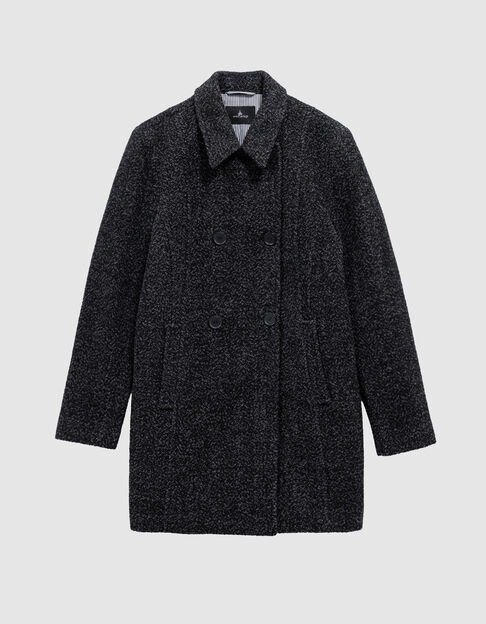 DREDA - Manteau gris drap de laine fantaisie - One Step