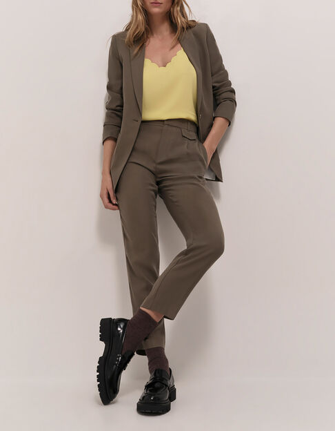 VELOUTE - Veste de costume vétiver en Lyocell® - One Step