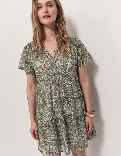 RISOTA - Robe écrue imprimé romance baroque - One Step