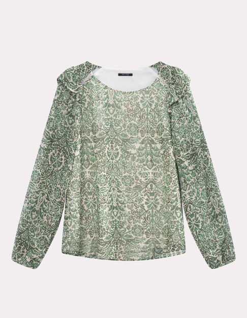 CAMPBELL - Blouse écrue imprimé romance baroque - One Step