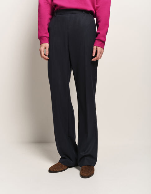 PERCY - Pantalon de costume marine rayures fantaisie - One Step