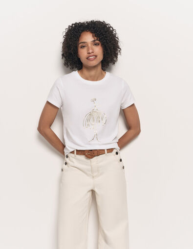MASTER - T-shirt blanc coton bio visuel danseuse - One Step