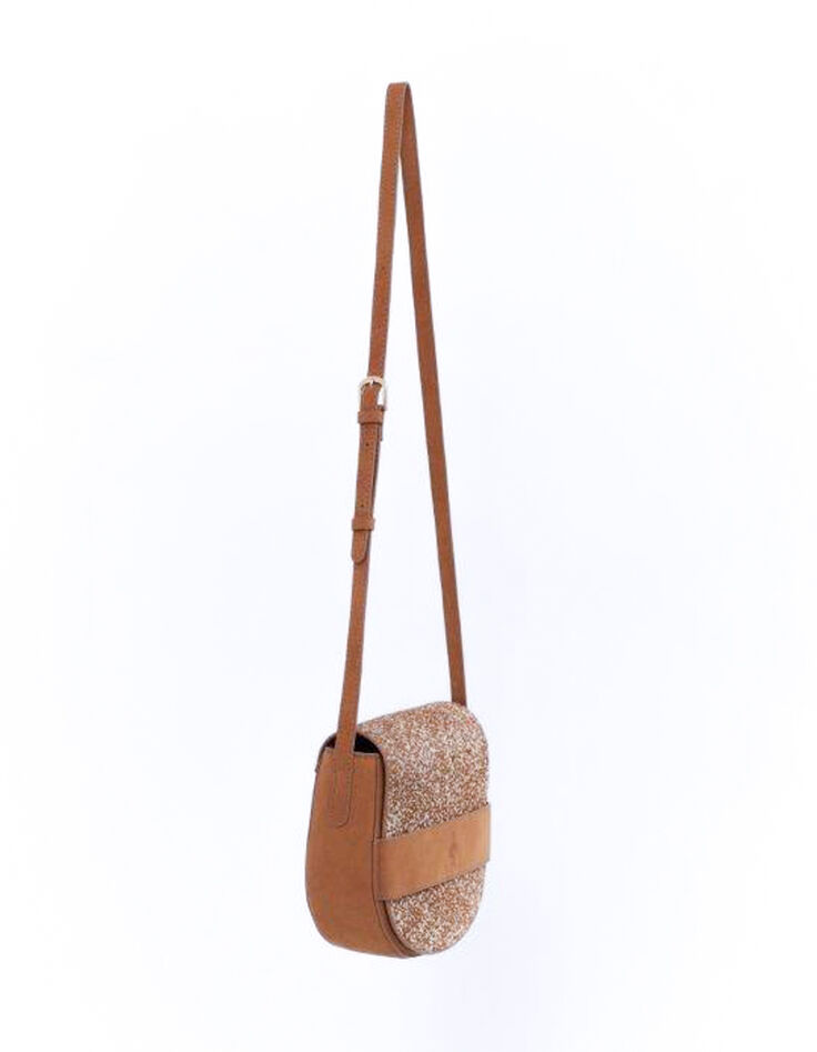 ALIBY - Sac besace caramel motif animalier - petit modèle-2