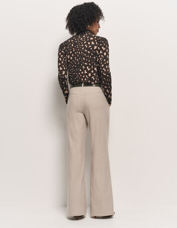 POETE - Pantalon de costume beige large-4