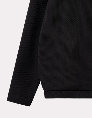MORTON - Cardigan noir maille fantaisie forme bomber-4