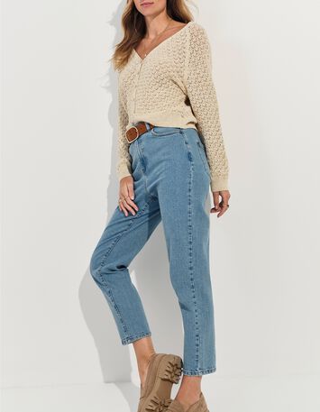 TOMAS - Cardigan beige dor&eacute; tricot lurex fantaisie -4