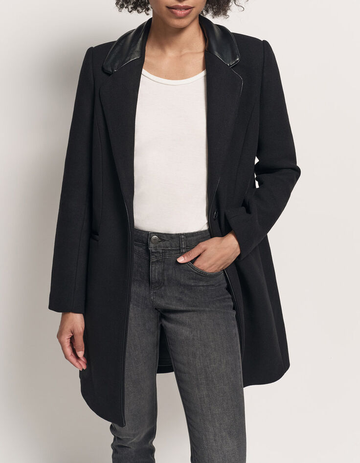 DIDA - Manteau noir avec parmenture amovible-2