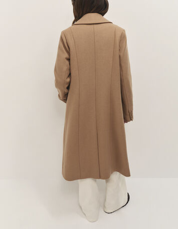 DIMITRI - Manteau long en laine &agrave; large col tailleur-2