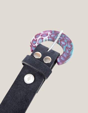 AMAL - Boucle de ceinture purple amovible en r&eacute;sine-3