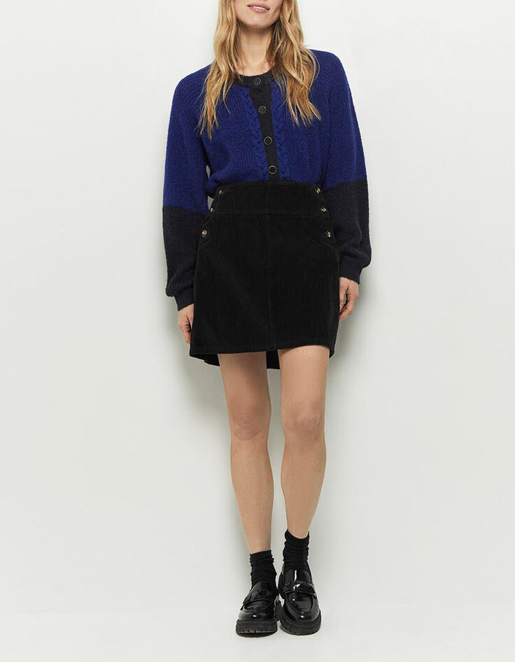 TREVOR - Cardigan marine et cobalt en tricot-2