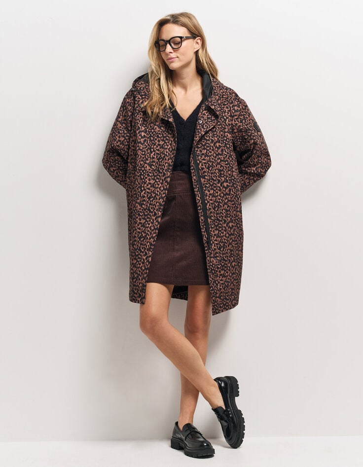 DODA - Parka noire imprimé léopard-7 DODA - Parka noire imprimé léopard-7