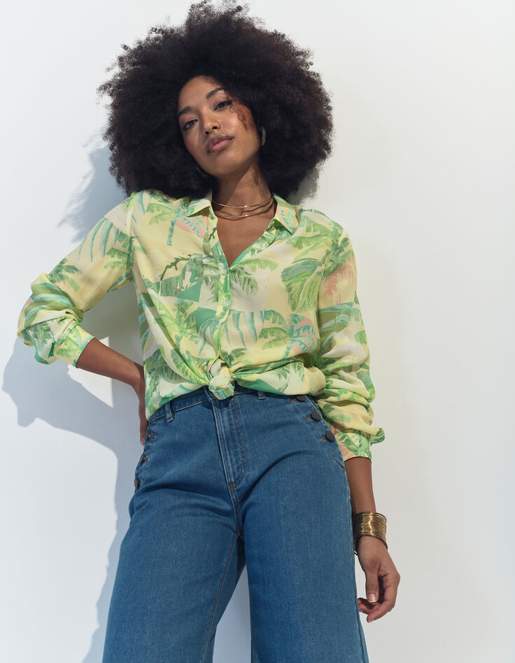 LE HAILEY - Jean flare baby blue waterless-5
