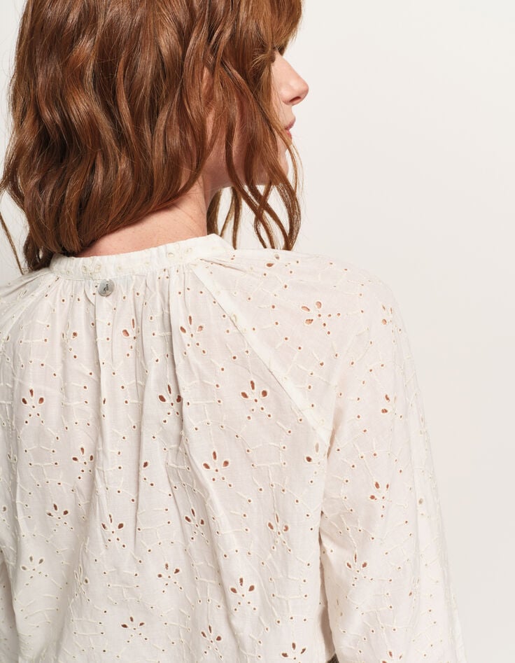 COLOMBE - Blouse écrue coton bio broderies all over-6 COLOMBE - Blouse écrue coton bio broderies all over-6