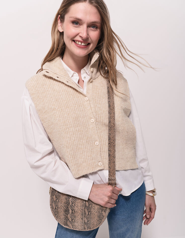 ANGIE - Col camionneur écru en tricot-2