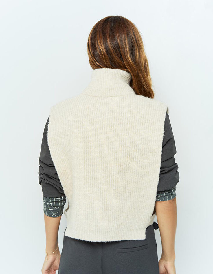 ANGIE - Col camionneur écru en tricot-3