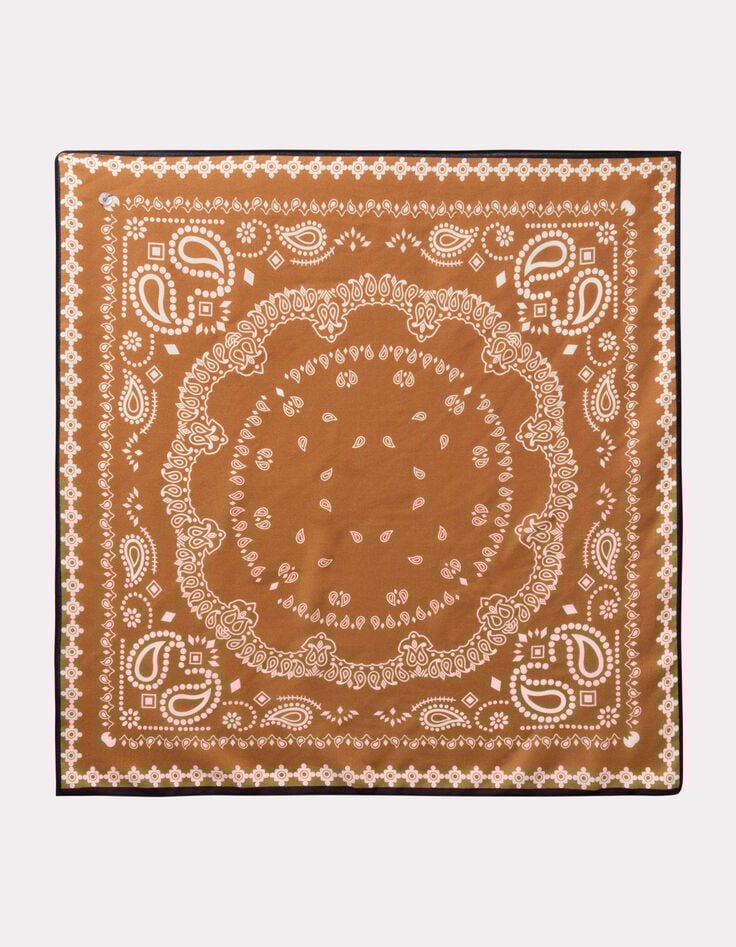 AURA - Foulard camel esprit bandana-1 AURA - Foulard camel esprit bandana-1