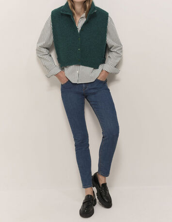 ANGIE  - Col camionneur evergreen tricot-5