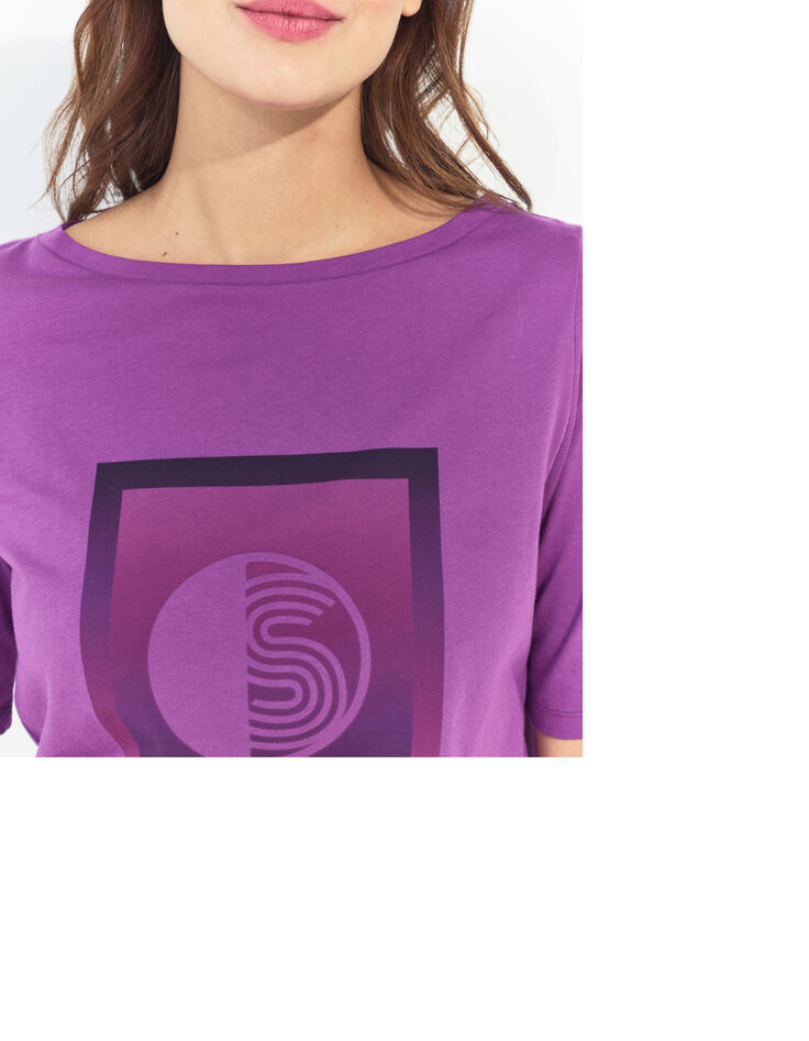 MATHEO - T-shirt violet coton bio monogramme -2