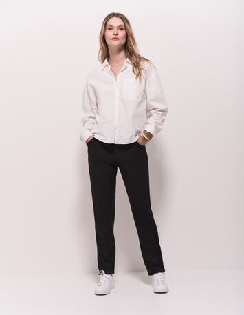 CELESTE - Chemise blanche popeline bio-5