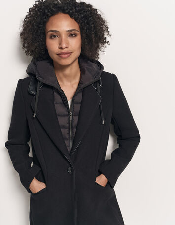 DIDA - Manteau noir avec parmenture amovible-4