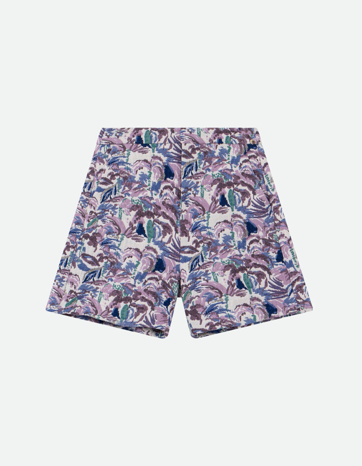 PITYS - Short écru jacquard motif écume-6