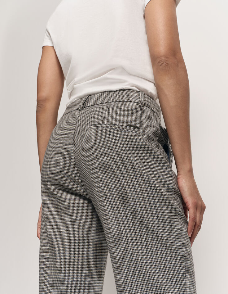 PAN - Pantalon de costume bleue motif pied-de-puce-4