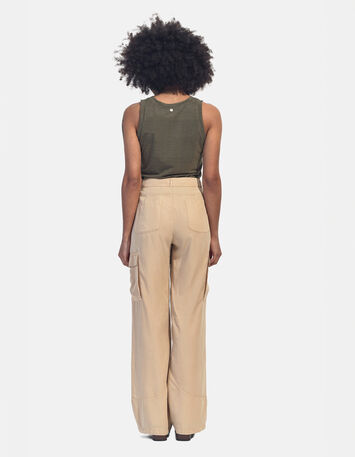 PARA - Pantalon battle beige Lyocell® 7/8e-4