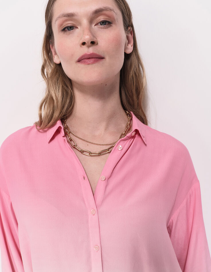 CARYA - Chemise rose effet deep dye-3
