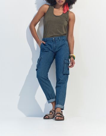 MARCOS - D&eacute;bardeur kaki maille iris&eacute;e -2