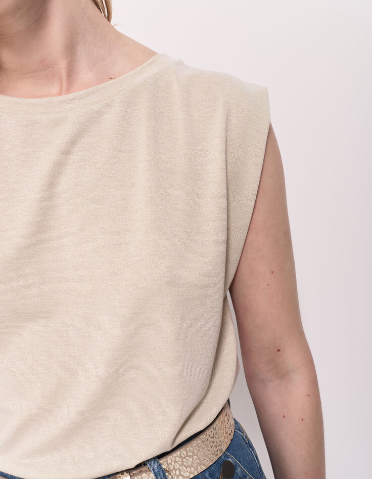 MERYL - Top light gold maille lurex-4 MERYL - Top light gold maille lurex-4